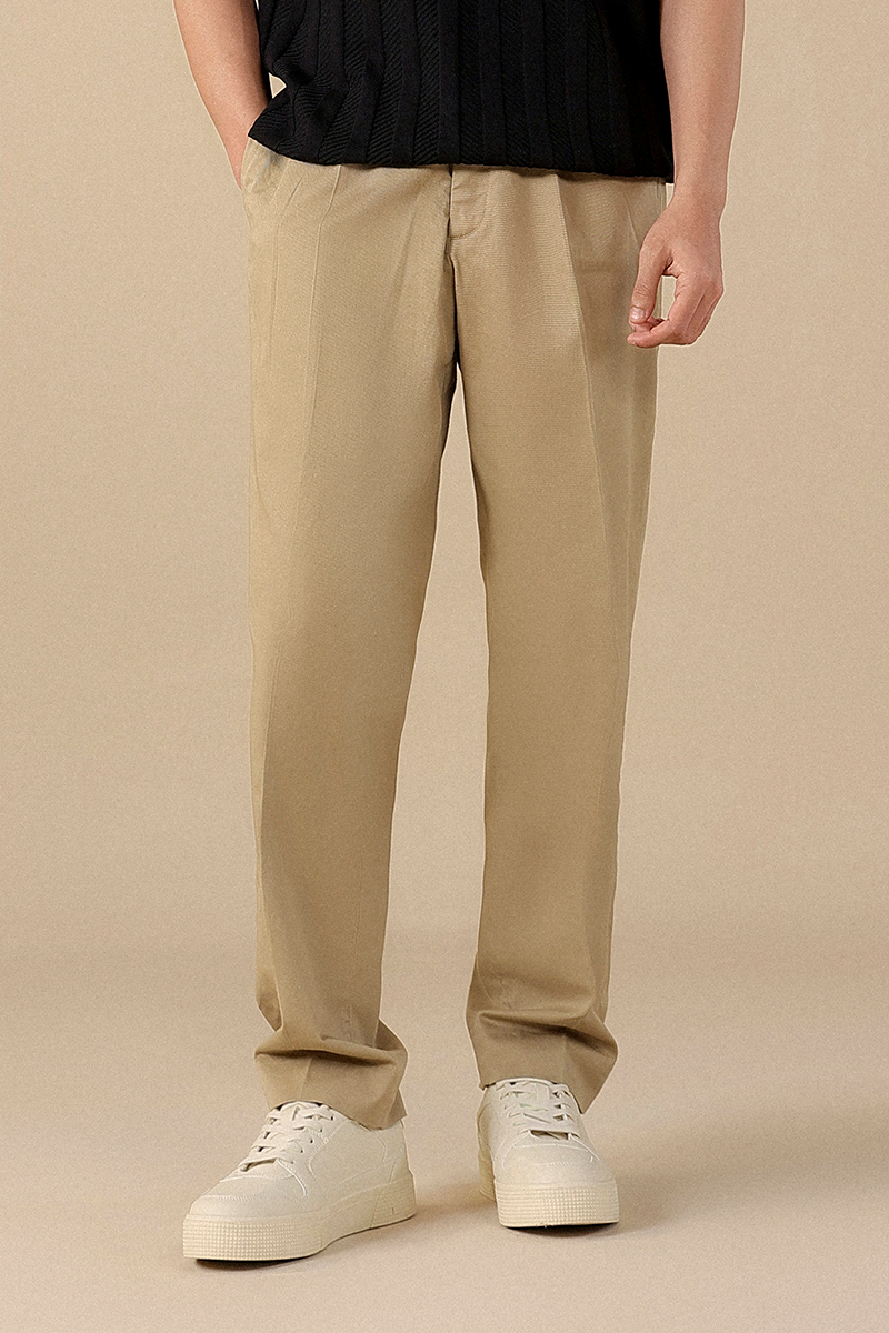 Adjustable Style Slim Fit Pants Khaki
