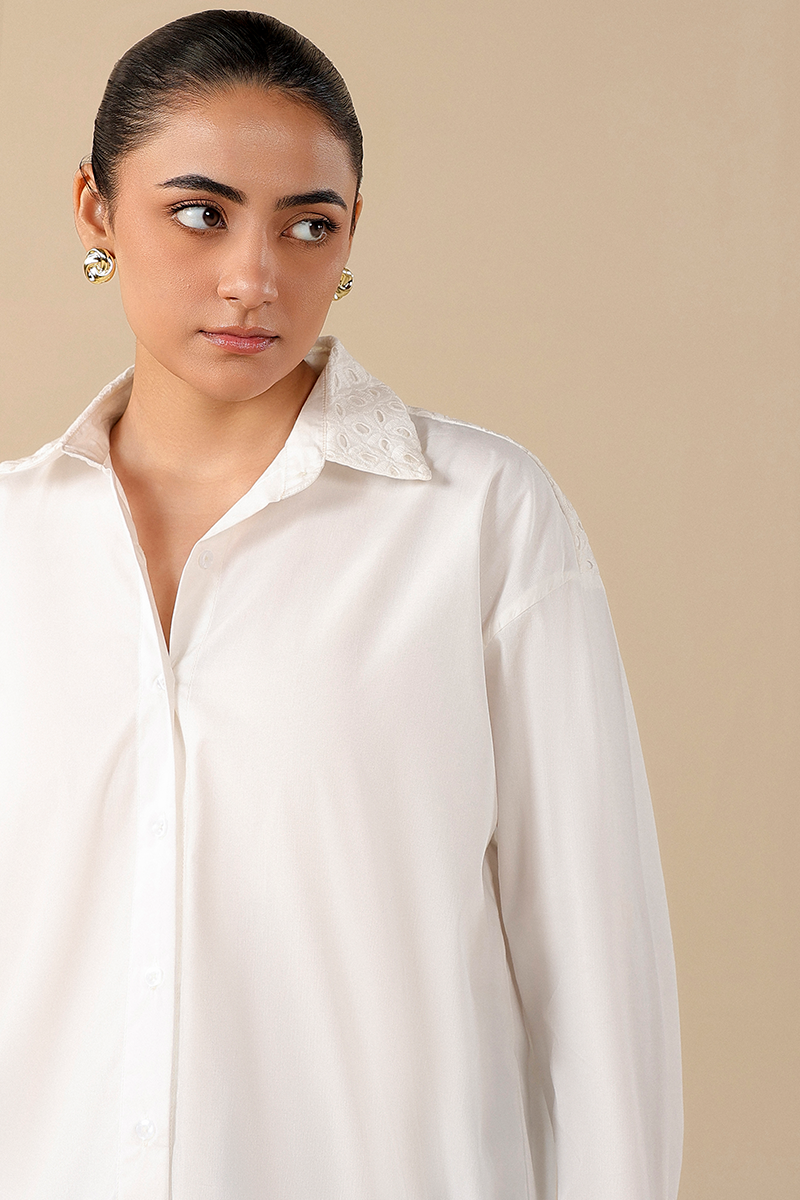 white embroidered shirt for women