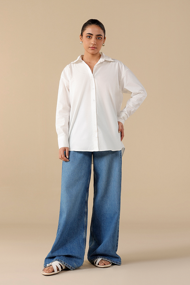 white embroidered shirt for women