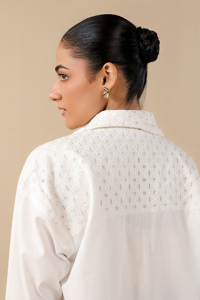 white embroidered shirt for women