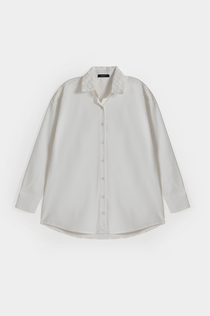 white embroidered shirt for women